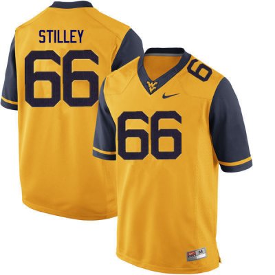 Men's West Virginia Mountaineers NCAA #66 Adam Stilley Gold Authentic Nike Stitched College Football Jersey WV15N61BB